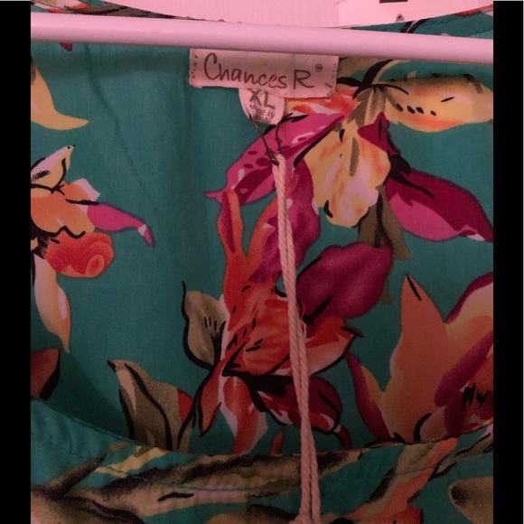 Chances R, Light & Tropical Floral Dress! XL New Tags, Spring, Summer, Vacation - Picture 6 of 6